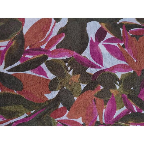 Tahari Womens Floral Linen T-Shirt Short Sleeve V-Neck Multicolor Casual Size 1X - Picture 5 of 7